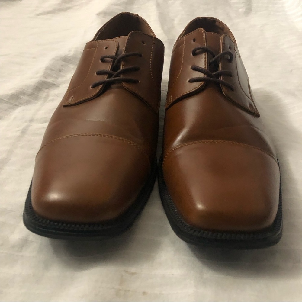 Alfani Men Adam Herren Oxford Shoes Tan Solid Cap Toe Lace Up Business Size 13